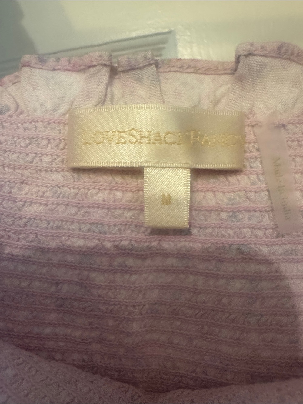LoveShackFancy Pale Lavender Smocked Top - Picture 3 of 3